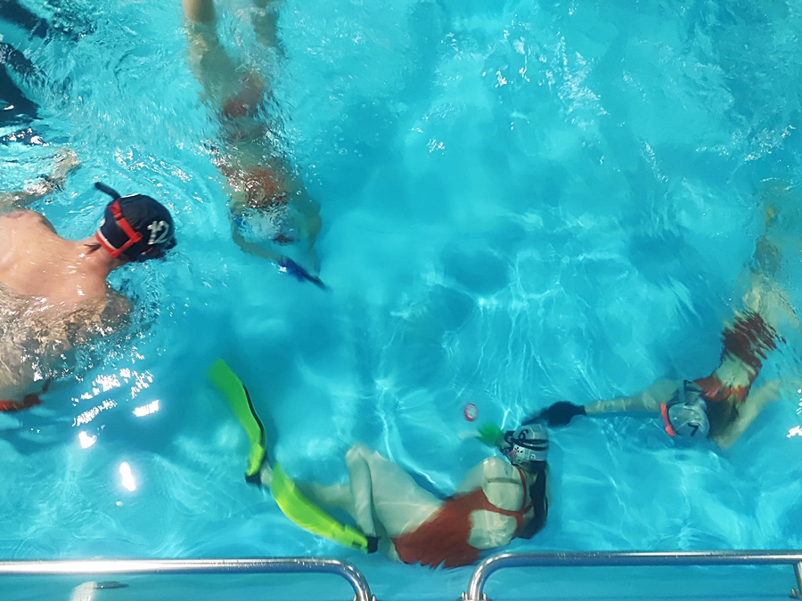 Hokej pod wodą Walenie Siemianowice Śląskie Trening 25 II 2023